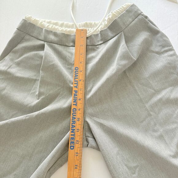 NWT Zara High Waist Gray Wide Leg Pants Drawstring Elastic Waist Sz S (Flaw) - Picture 8 of 11